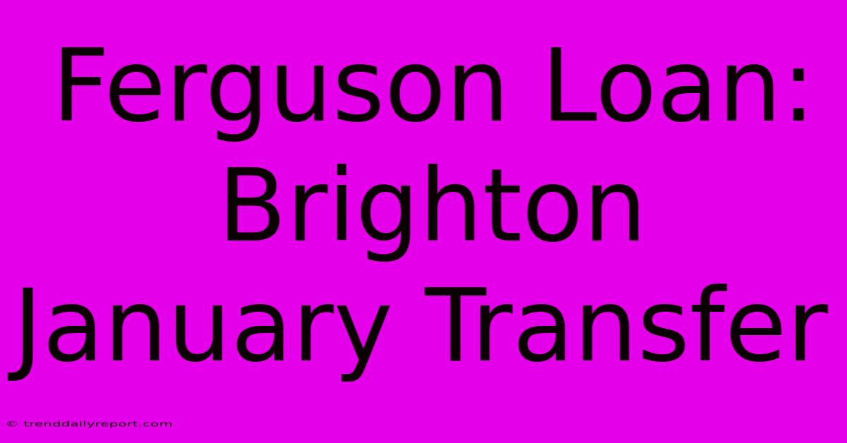 Ferguson Loan: Brighton January Transfer