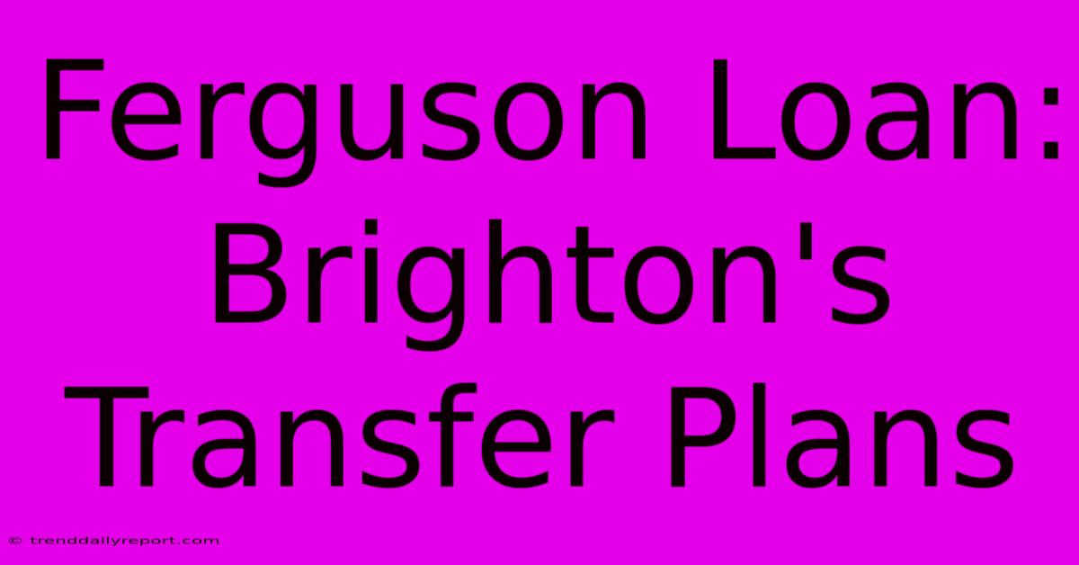 Ferguson Loan: Brighton's Transfer Plans